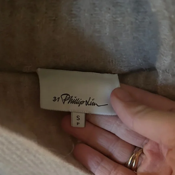 3.1 Phillip Lim Ribbed Beige Turtleneck Sweater - Picture 2 of 7